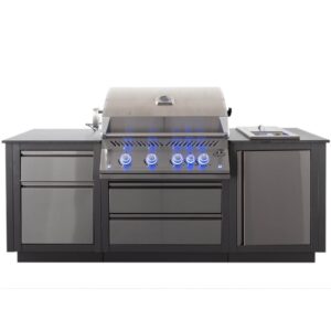 Gasgrill Napoleon Oasis 105 Outdoor-Küche, Edelstahl Isometrische integrierte 32 Serie 700 Frontansicht