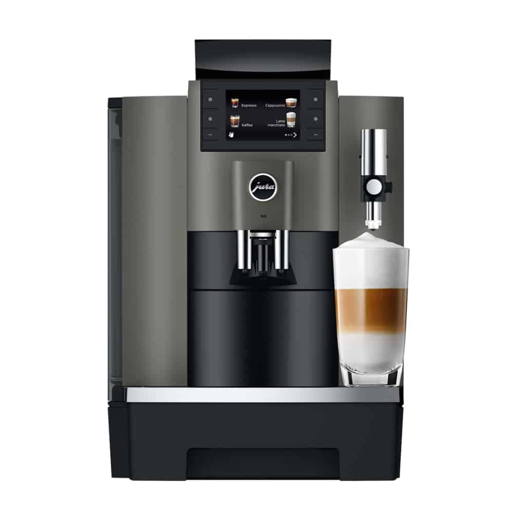 Jura Kaffeevollautomat W8 Dark Inox (EA) Ansicht: Milchauslauf